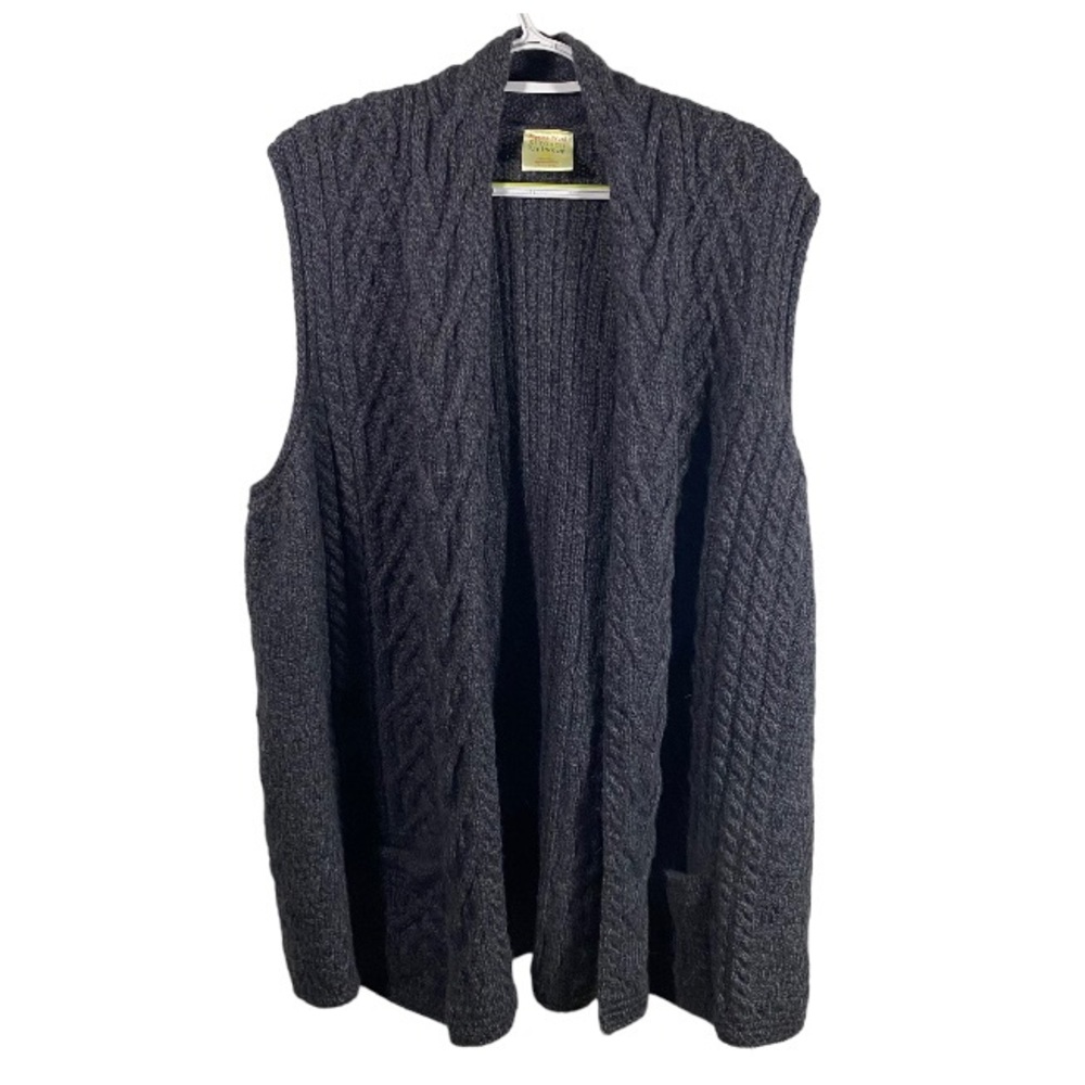 Kilronan Knitwear Ireland Merino Wool Long Sweater Vest XXL - Picture 2 of 9